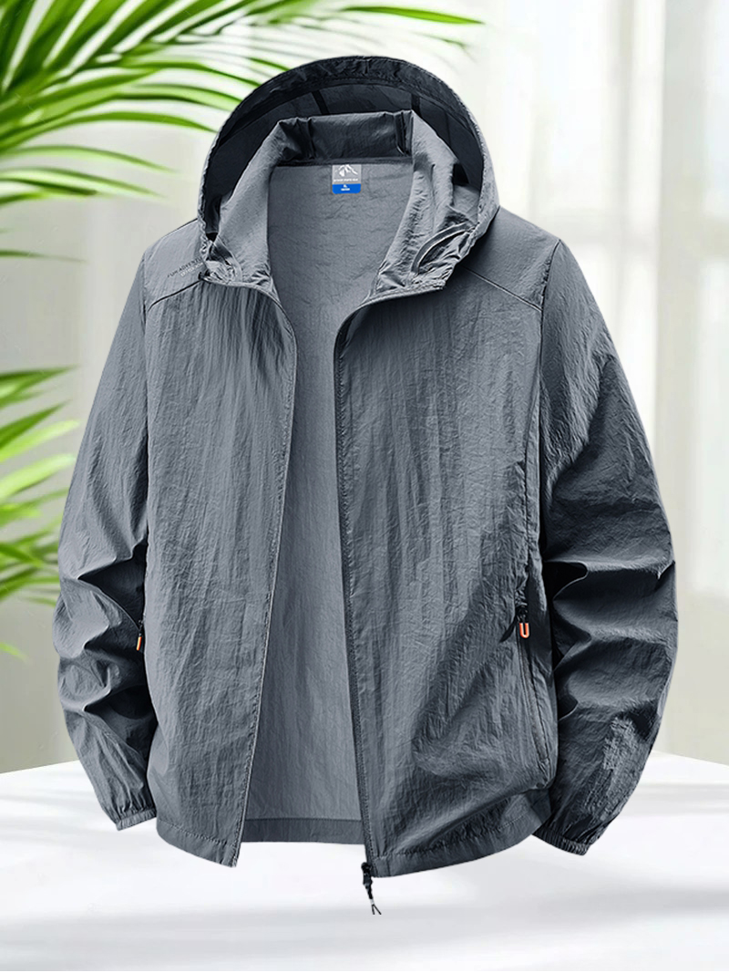 Mountain Biking Jacket - Men's Hooded Sun Protection Jacket Lightweight