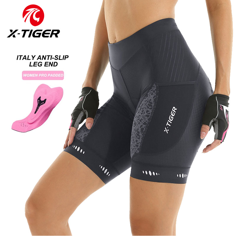 Mountain Biking Shorts Women - X-TIGER Women's Cycling Shorts Competitive Foam