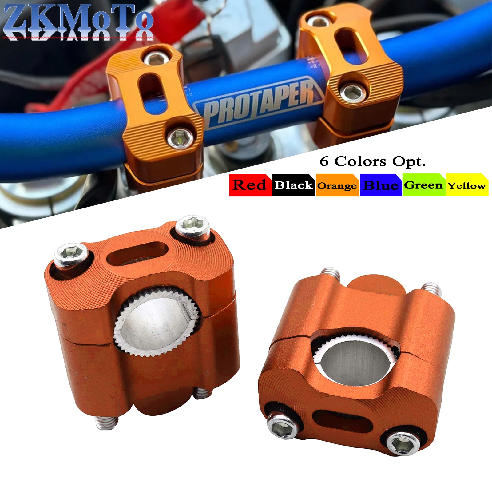 Handlebar Riser Stem - CNC Billet Handlebar Clamp Fat Bar