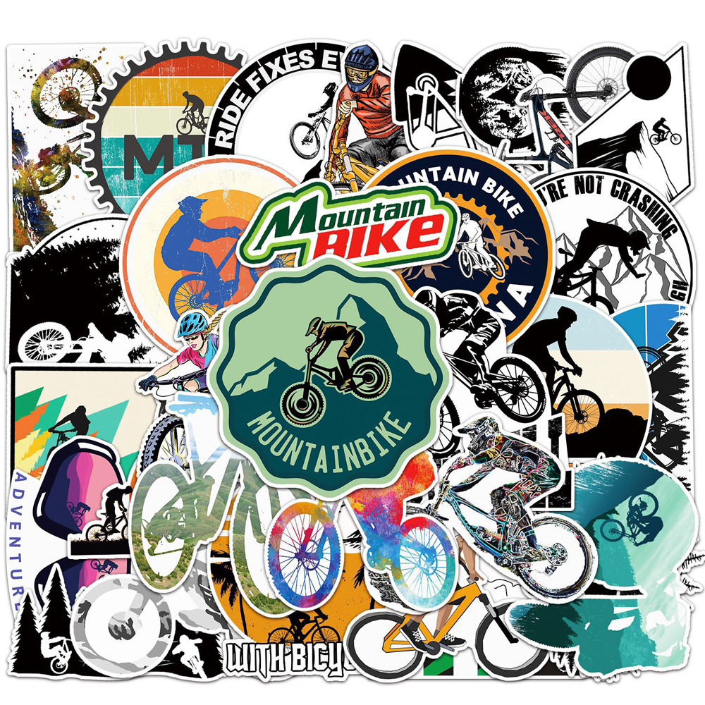 Mountain Biking Helmet Kids - 10/30/50pcs Cool Mountain Bike Sticker Outdoor