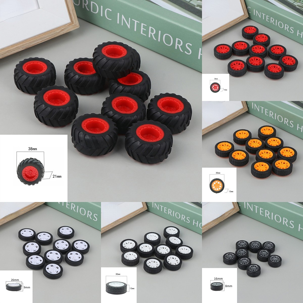Tire Insert Foam - 10PCS PC Toy Wheel Rubber Rim