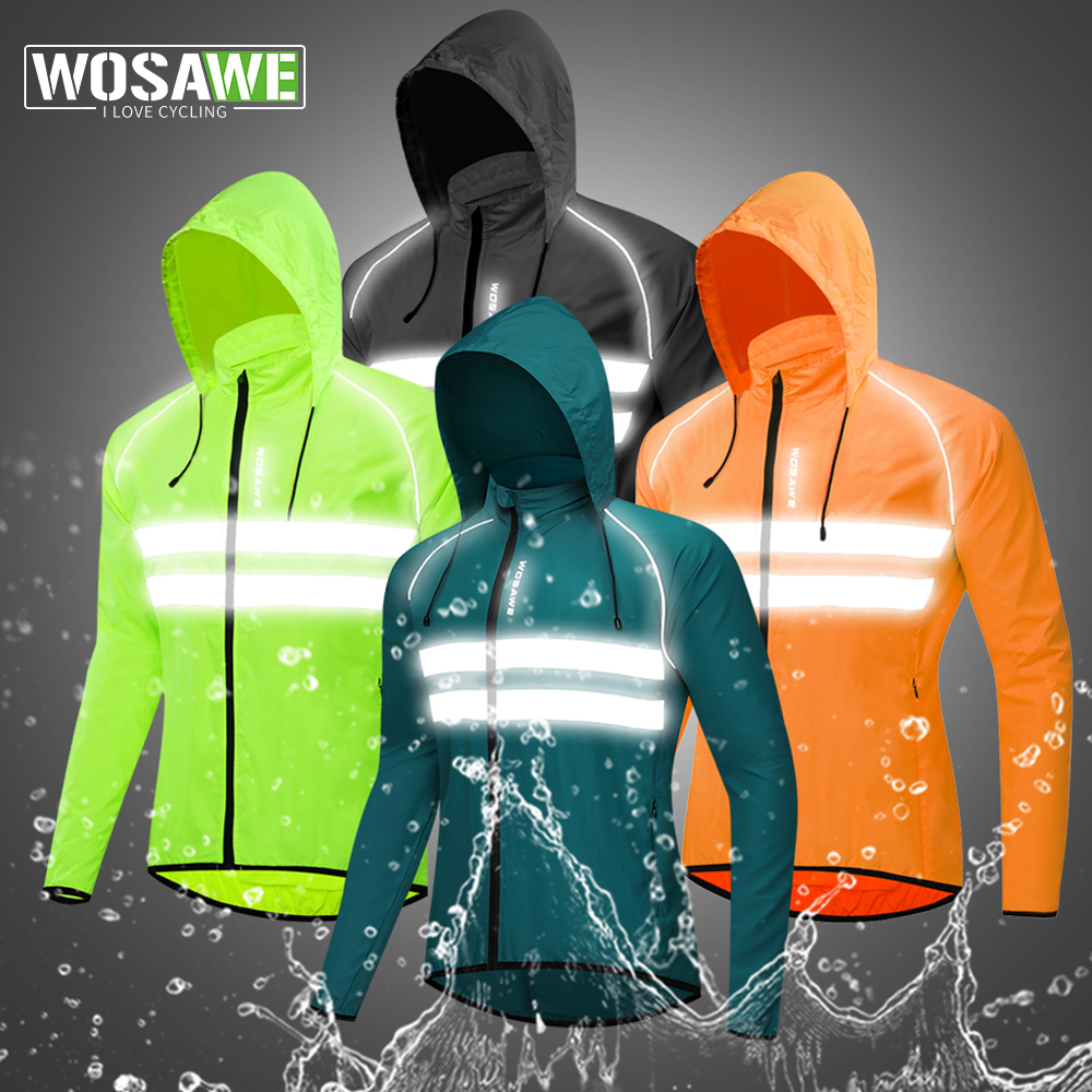 Mountain Biking Jacket - WOSAWE Ultralight Men's Cycling Windbreaker Reflective