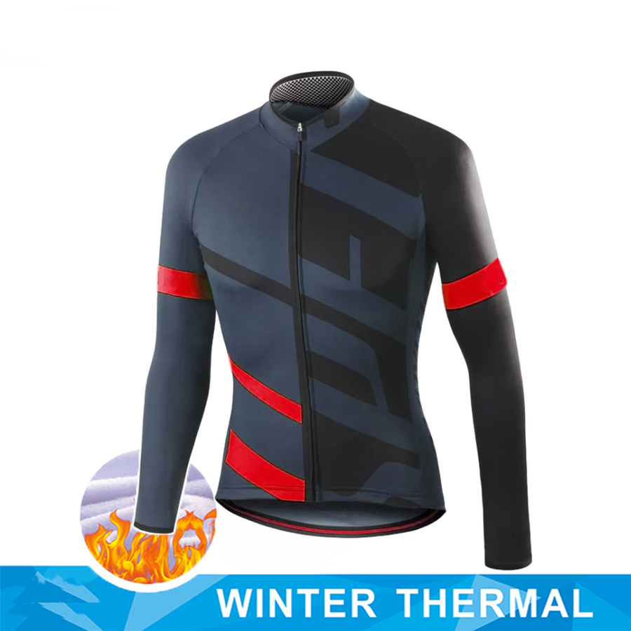 Mountain Biking Jacket - 2024 Winter Thermal Fleece Cycling Jersey