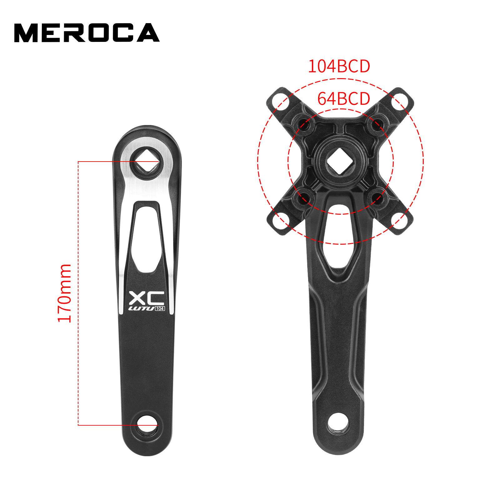 MEROCA Bicycle Crankset 104BCD – Mountain Biking Xc Bewertung und Preis