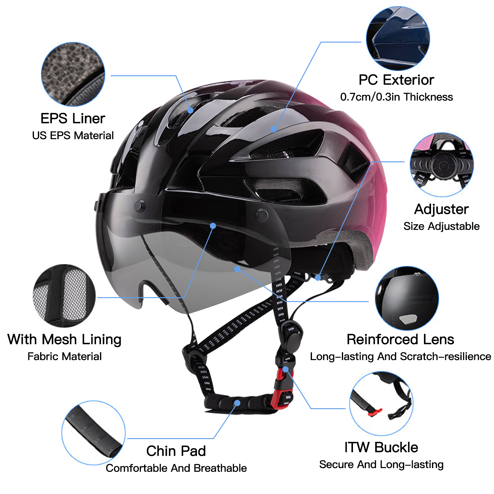 Bike Helmets with LED Tail Lig – Mountain Biking Helmet Kids Bewertung und Preis