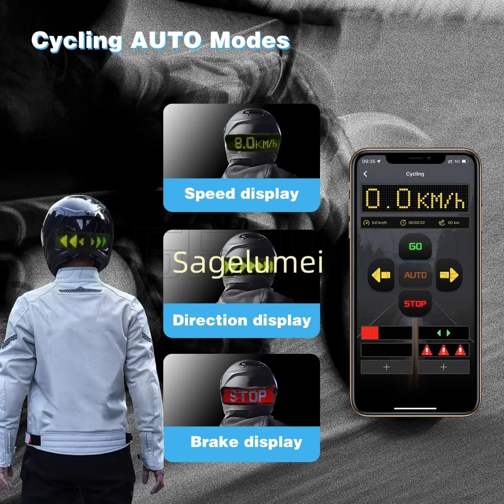 LED screen display for helmets – Mountain Biking App Bewertung und Preis