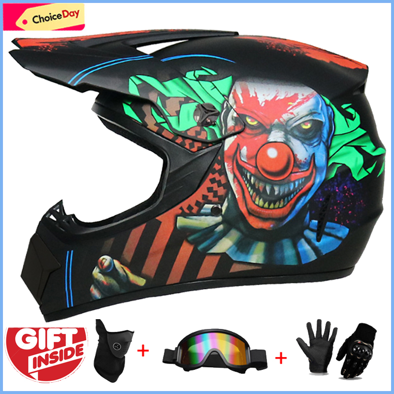 3Pcs Kids Off-Road Full Helmet – Mountain Biking Helmet Kids Bewertung und Preis
