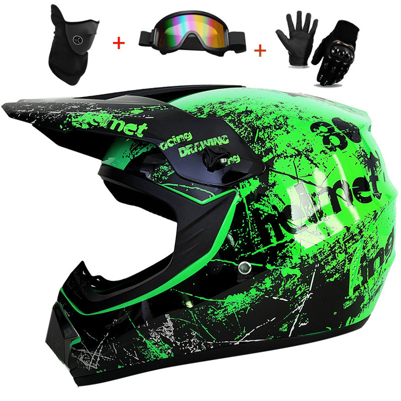 3Pcs Kids Off-Road Full Helmet – Mountain Biking Helmet Kids Bewertung und Preis