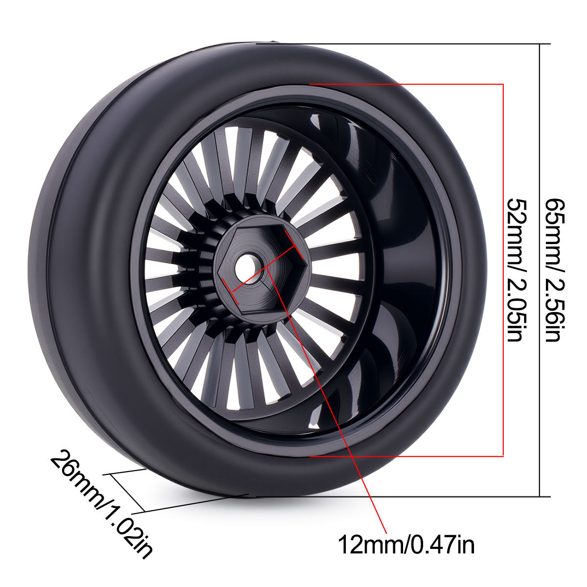 Pre-Glued RC Wheels Tires Set  – Tire Insert Foam Bewertung und Preis
